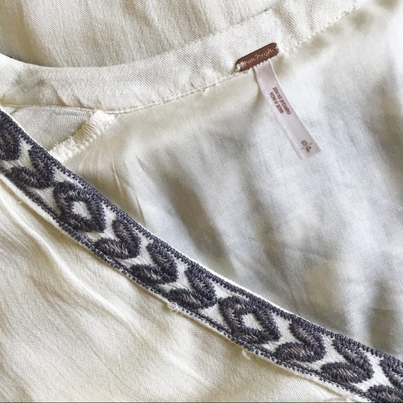 Free People Ivory Embroidered Swing Dress - Picture 12 of 13